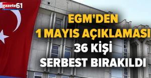EGM'den 1 Mayıs açıklaması; 36 kişi serbest bırakıldı