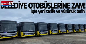 Otobüslere Zam Geldi