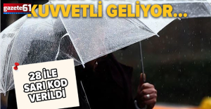 Meteoroloji'den 28 ile sarı kodlu uyarı!