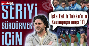Trabzonspor seriyi sürdürmek istiyor! İşte Fatih Tekke'nin Kasımpaşa maçı ilk 11'i