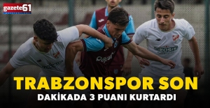 Trabzonspor son dakikada 3 puanı kurtardı