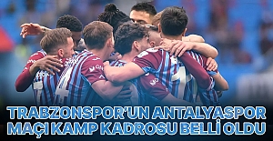 Trabzonspor’un Antalyaspor maçı kamp kadrosu belli oldu