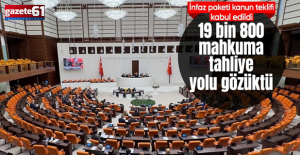 10. Yargı Paketi TBMM'de kabul edildi! 19 bin 800 mahkuma tahliye yolu açıldı