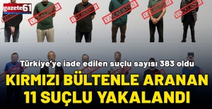 11 suçlu Türkiye'ye getirildi: İade sayısı 383’e yükseldi