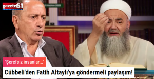 Cübbeli Ahmet'ten Fatih Altaylı'ya göndermeli paylaşım!