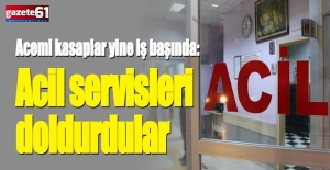 Trabzon'da acemi kasaplar çareyi hastanede buldu
