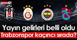 Yayın geliri dağılımı belli oldu! Trabzonspor kaçıncı sırada?