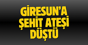 Giresun’a şehit ateşi düştü