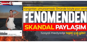 İzmir’de ormanlar yanarken alevlerin önünde poz verdi!