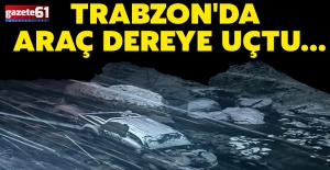 Trabzon'da bir araç dereye uçtu!