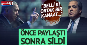 AK Partili Şamil Tayyar önce paylaştı, sonra sildi!