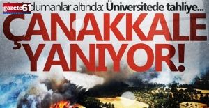  Çanakkale'de orman yangını! Şehir dumanlar altında kaldı...