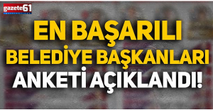 En başarılı belediye başkanları açıklandı! Başkan Genç kaçıncı sırada??