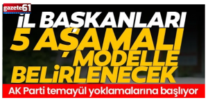 İl başkanları 5 aşamalı modelle belirlenecek