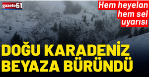 Karadeniz'de sonbaharın ilk karı yağdı!