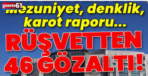 Rüşvet operasyonu: 46 kişi gözaltına alındı!