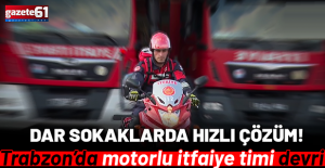 Trabzon itfaiyesinden dar sokaklara 'motosikletli tim' çözümü!