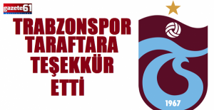 Trabzonspor'dan taraftara teşekkür!