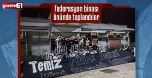  Trabzonspor taraftarlarından TFF'ye protesto!