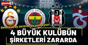 4 büyük kulübün şirketleri sezonun ilk çeyreğinde 2 milyar lira zararda!