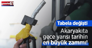 Akaryakıta gece yarısı tarihin en büyük zammı! Tabela değişti