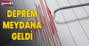 Deprem meydana geldi!
