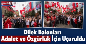 Dilek Balonları  Adalet ve Özgürlük İçin Uçuruldu