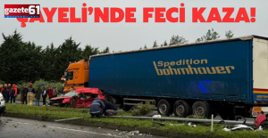 Rize'de hurdaya dönen araçta can verdiler!