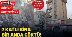 Gebze'de 7 katlı bina çöktü:Enkaz altında kalanlar var