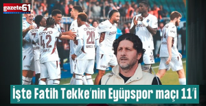 Trabzonspor'da hedef 4'te 4! İşte Fatih Tekke'nin Eyüpspor maçı 11'i