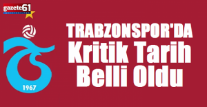 Trabzonspor’da kritik tarih belli oldu!