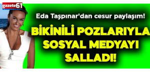 Minicik bikinisiyle verdiği pozlar sosyal medyayı salladı