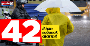 42 il için gök gürültülü sağanak alarmı!