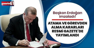 Erdoğan’dan atama ve görevden alma kararları!