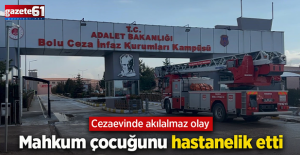 Mahkum çocuğunu hastanelik etti