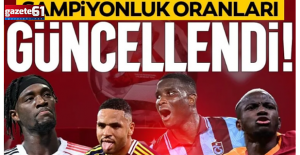 Süper Lig'de şampiyonluk oranları güncellendi!