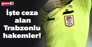 İşte ceza alan Trabzonlu hakemler!