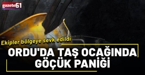 Ordu'da taş ocağında göçük! 2 işçiye ulaşılmaya çalışılıyor