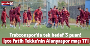 Trabzonspor'da tek hedef 3 puan! İşte Fatih Tekke'nin Corendon Alanyaspor maçı 11'i