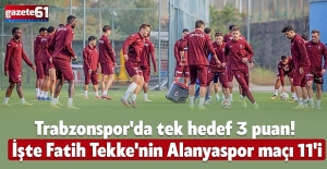  Trabzonspor’da hedef kupaya 3 puanla başlamak! İşte Tekke’nin muhtemel 11’i