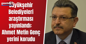 Büyükşehir Belediyeleri araştırması yayınlandı: Ahmet Metin Genç yerini korudu