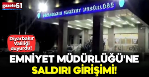 Diyarbakır Emniyet Müdürlüğüne saldırı girişimi! El yapımı patlayıcı atıldı...
