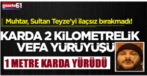 Karda 2 kilometrelik vefa yürüyüşü