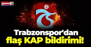 Trabzonspor’da bir KAP daha bildirimi!