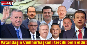 Vatandaşın Cumhurbaşkanı tercihi belli oldu!