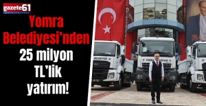 Yomra Belediyesi’nden 25 milyon TL’lik yatırım!