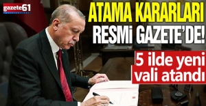 5 ile yeni Vali atandı