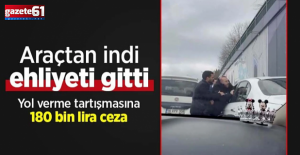 Araçtan indi, ehliyeti gitti...Yol verme tartışmasına 180 bin lira ceza