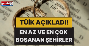 En az ve en çok boşanan şehirler