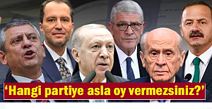 "Hangi partiye asla oy vermezsiniz?" anketi: Çok şaşırtıcı sonuçlar ortaya çıktı